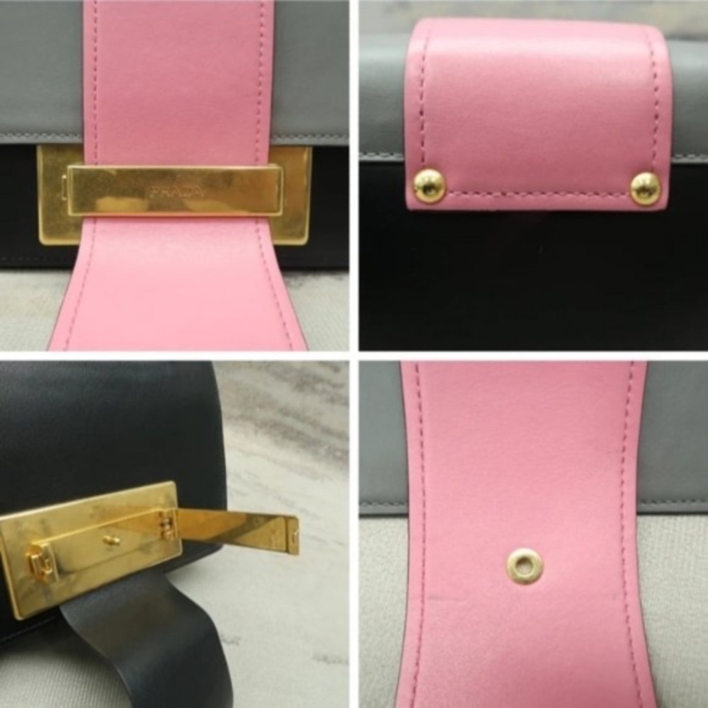 Prada Cahier Ribbon Mulitcolor Leather Shoulder Bag Lux550-100125 - Picture 9 of 13